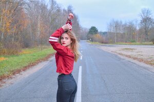 Stef Styles|Interior|Metro Station III Whitish - A woman on the road.