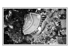 Black-and-White-Lessinia - Floating in a jungle pool