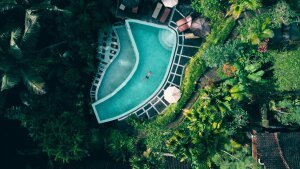 Stef Styles|Night|Ghotam City night with blue SH - Floating in a jungle pool