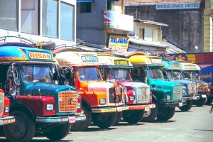 Stef Styles|The Traveller|Bright Up Dull Day - Some colourful busses. Colombo / Sri Lanka