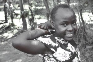 Dark Tones|Desat with blueish - A little girl. Tanzania