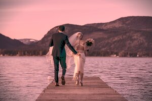 Stef Styles|Vintage|Cuba Street - Teal SD - Newlywed at the lake