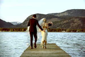 Stef Styles|Night|Grunge with Green Midtones - Newlywed at the lake