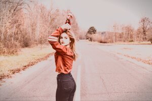 Stef Styles|Vintage|Cuba Street - ORA SD - A woman on the road.