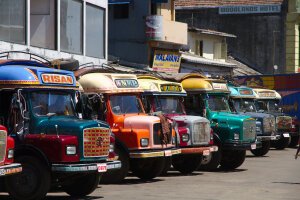 Some colourful busses. Colombo / Sri Lanka